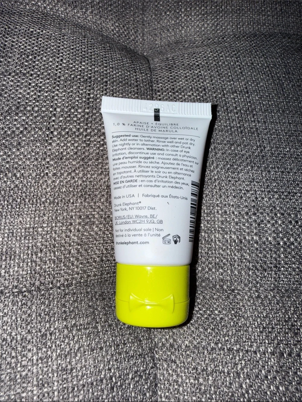 5/$25 Drunk elephant Mello Marula cream cleanser calm & balance sealed travel